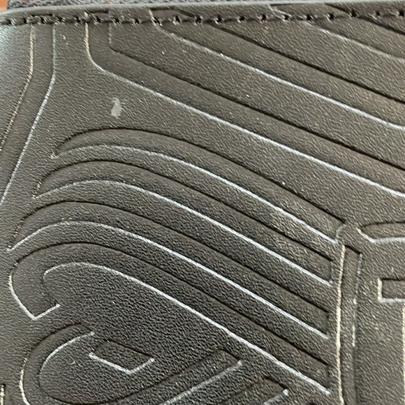 Ted Baker Embossed Leather Pouch/Clutch Black with rose gold accents - Picture 6 of 6